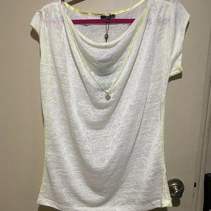 Sheer DEPT T Shirt with charm - NWT